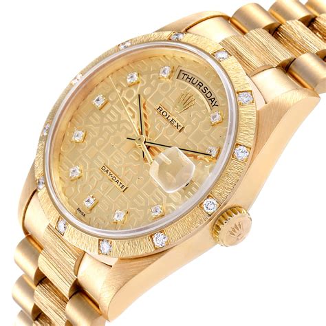 rolex day date president 18k yellow gold|Rolex Day-Date president 36mm.